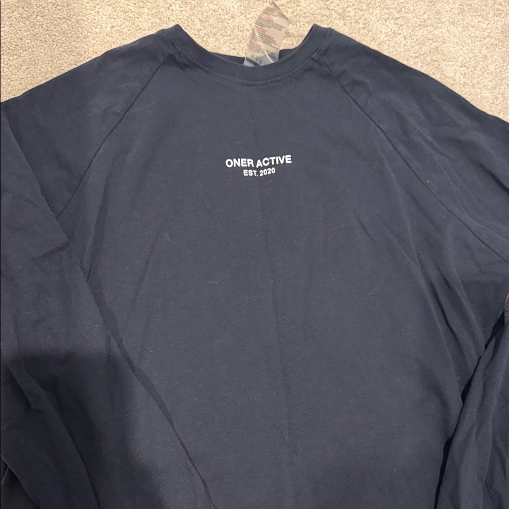 Oner Active Women's Long Sleeve Top in Navy with White Logo